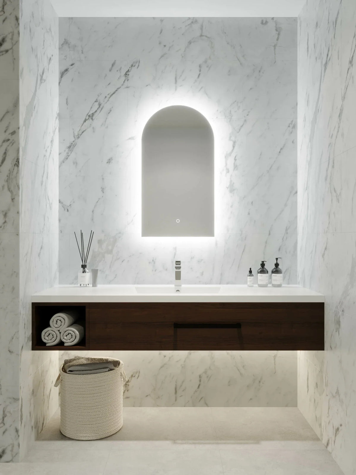 A Series Bespoke LED Mirror with Bluetooth&Demister