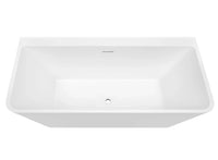 Aria Back-To-Wall Freestanding Bath with Integrated Overflow