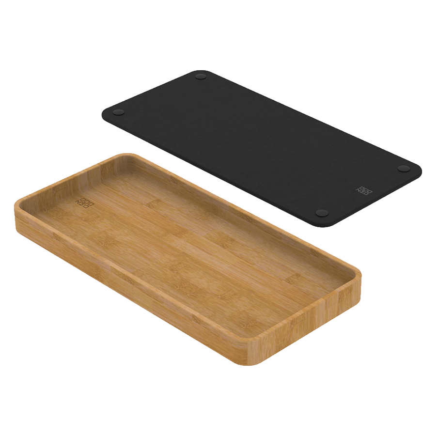 Boutique Fibre Rock & Bamboo Tray Set
