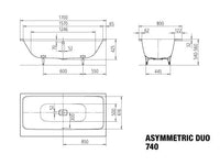 Asymmetric Duo Built in Bathtub