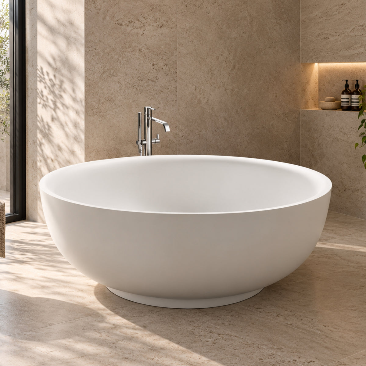Ailyn Round Freestanding Stone Bath