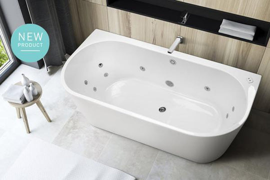 Alegra Contour Back-To-Wall Freestanding Bath