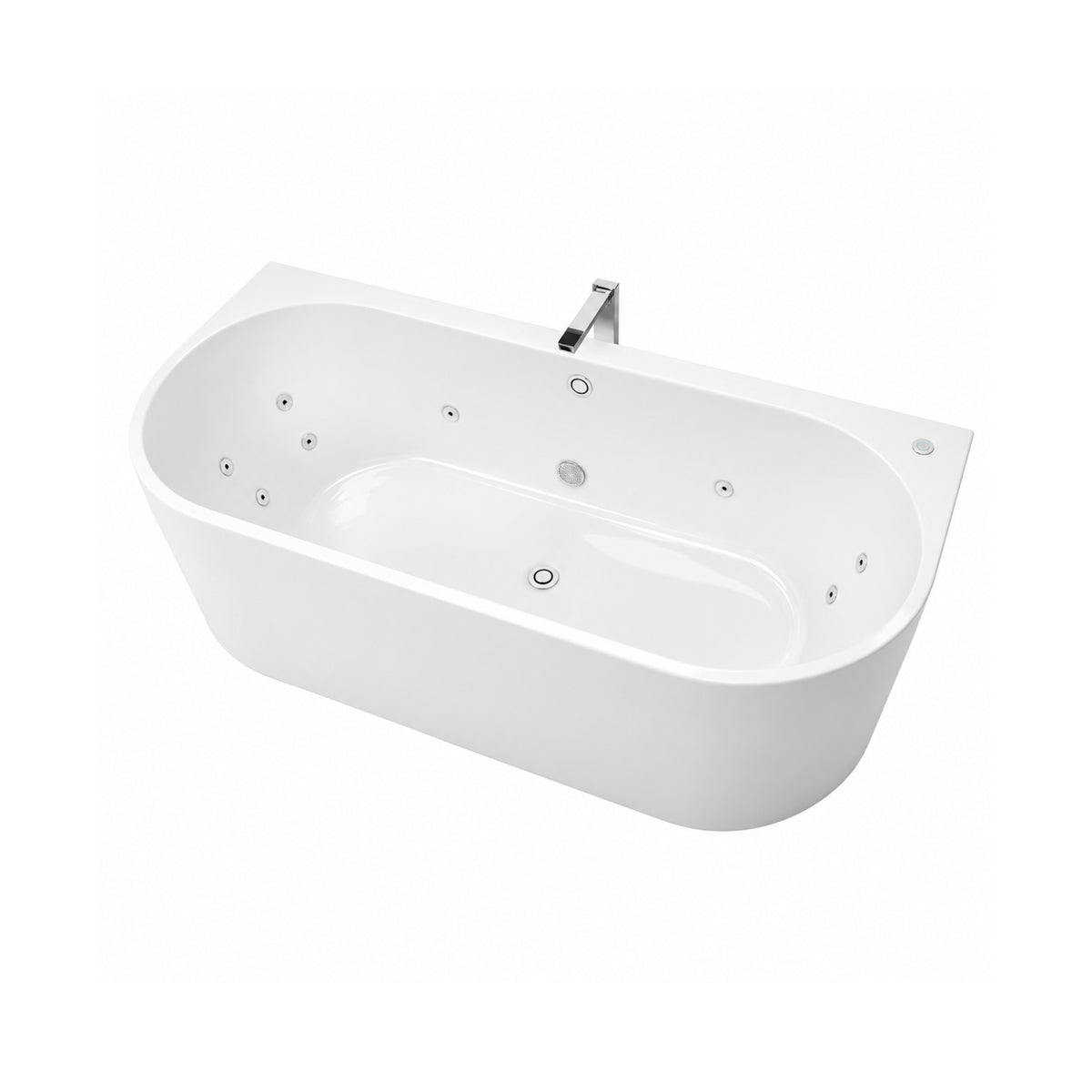 Alegra Contour Back-To-Wall Freestanding Bath