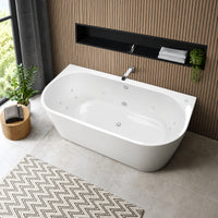 Alegra Contour Back-To-Wall Freestanding Bath