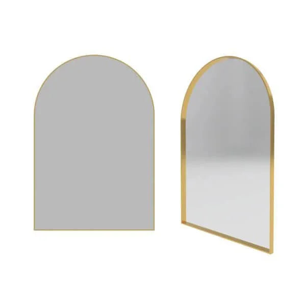 Arch Mirror In Brushed Gold Pvd- 800mm