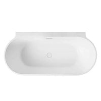 Aurora Back To Wall Freestanding Bath