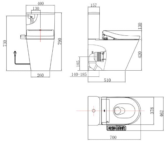 B&H DaraBTW Suite Smart Toilet with S2 Washlet