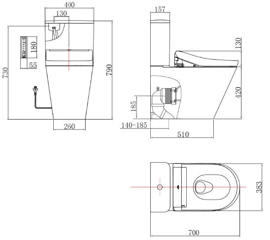 B&H DaraBTW Suite Smart Toilet with S5 Washlet