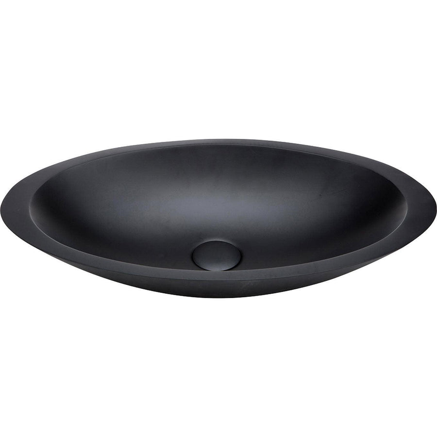 Bahama Matte Black Cast Stone Above Counter Basin