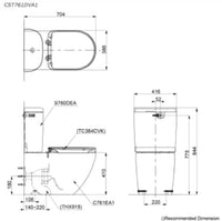 Basic+ Back To Wall Close Coupled Toilet