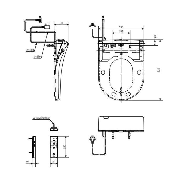 Basic+ Toilet Suite With Remote Washlet