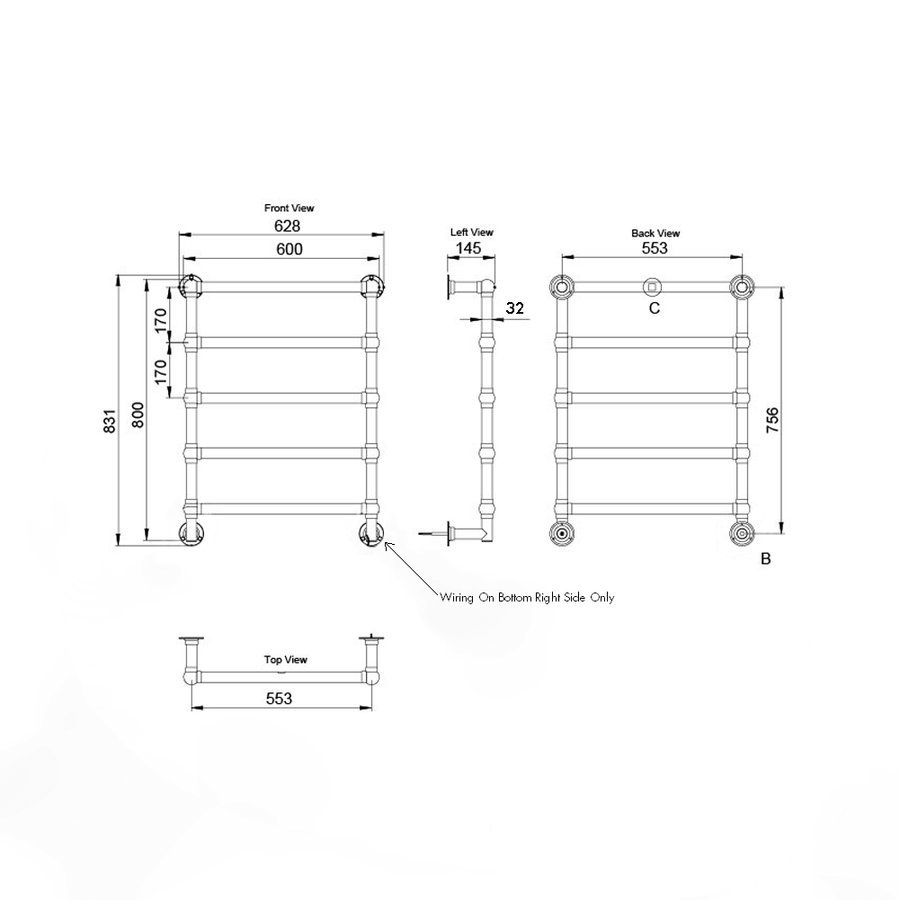 Mayer Liquid-Filled Heated Towel Rail