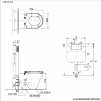 MH Wall Faced Toilet with Washlet S2 and In-wall Cistern Flush Panel