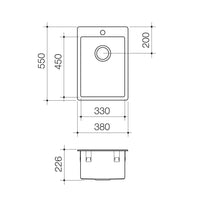 Compass 35 Litre Flushline Tub