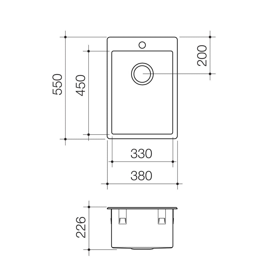 Compass 35 Litre Flushline Tub