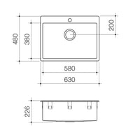 Compass 45 Litre Flushline Tub
