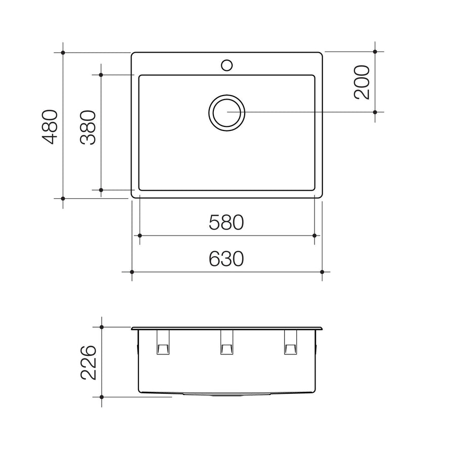 Compass 45 Litre Flushline Tub