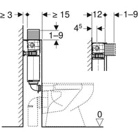 Alpha12 Under Counter Concealed Cistern - Back to Wall