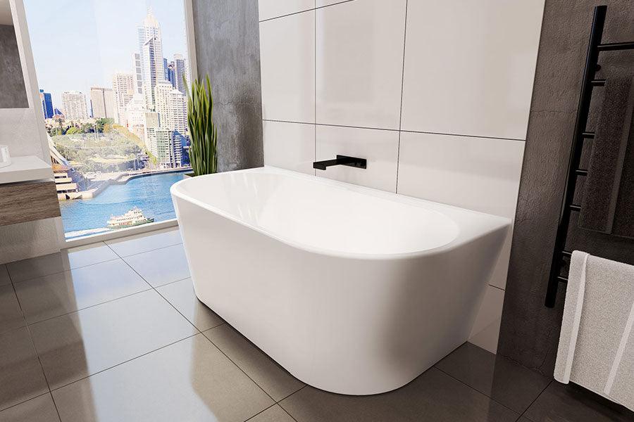 Alegra Back-To-Wall Freestanding Bath