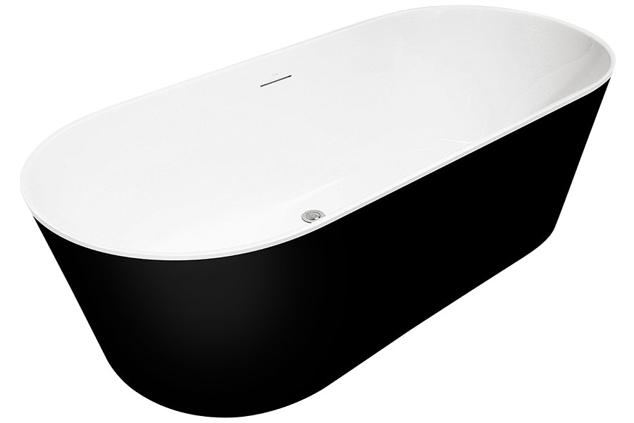 Elinea Black Freestanding Bath