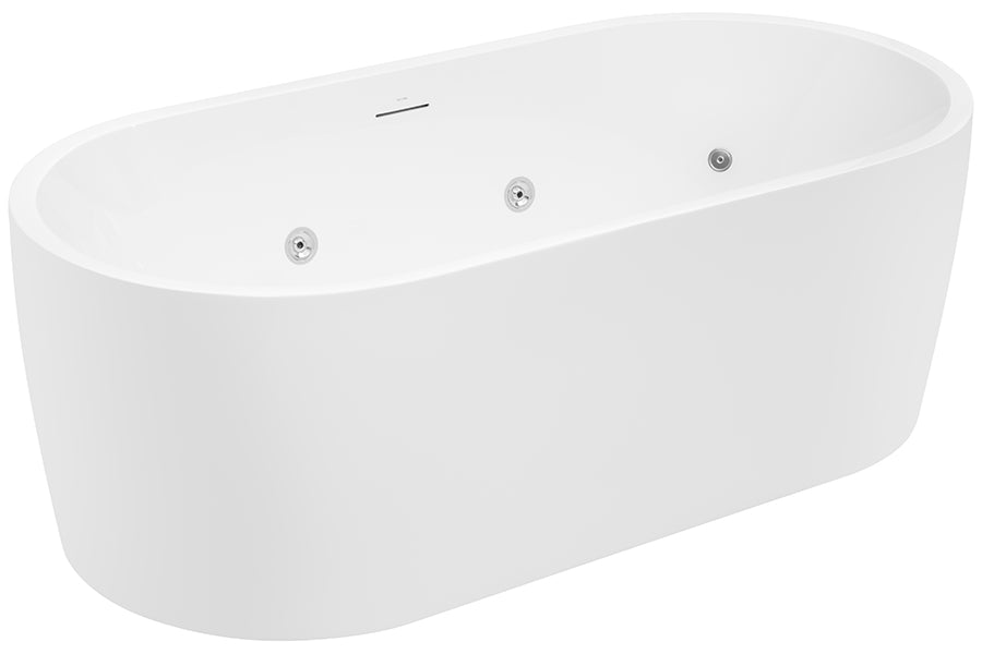 Elisi 12 Jet Freestanding Spa Bath with Integrated Overflow