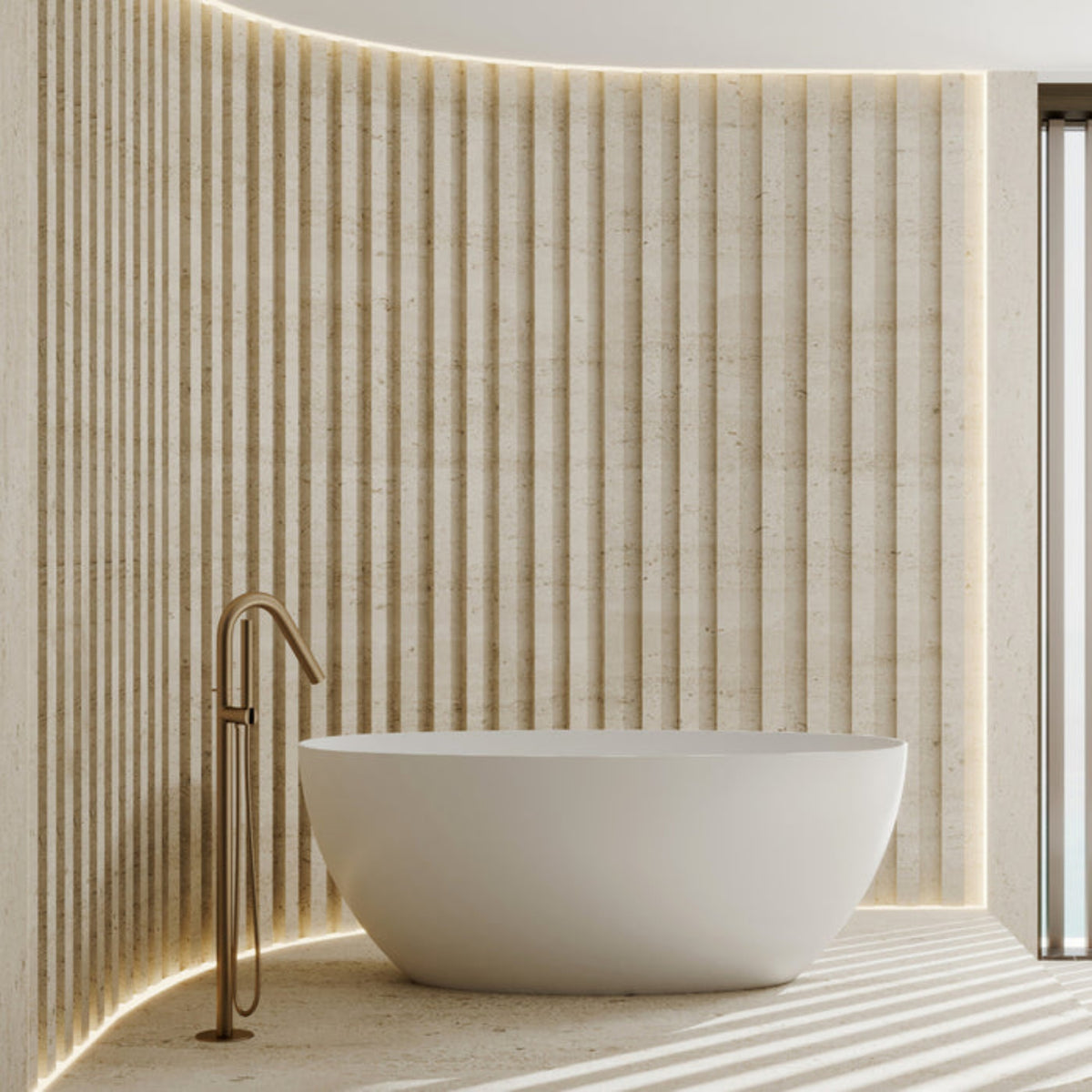 Egg Shell Freestanding Bath