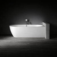 Eleni Back To Wall Stone Bath - Right