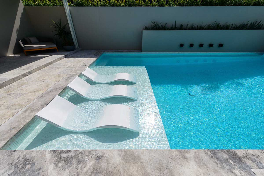 Aus Design White Russian Mosaic Pool Tile