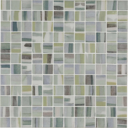 Aquarelle Pigment Mosaic Pool Tile