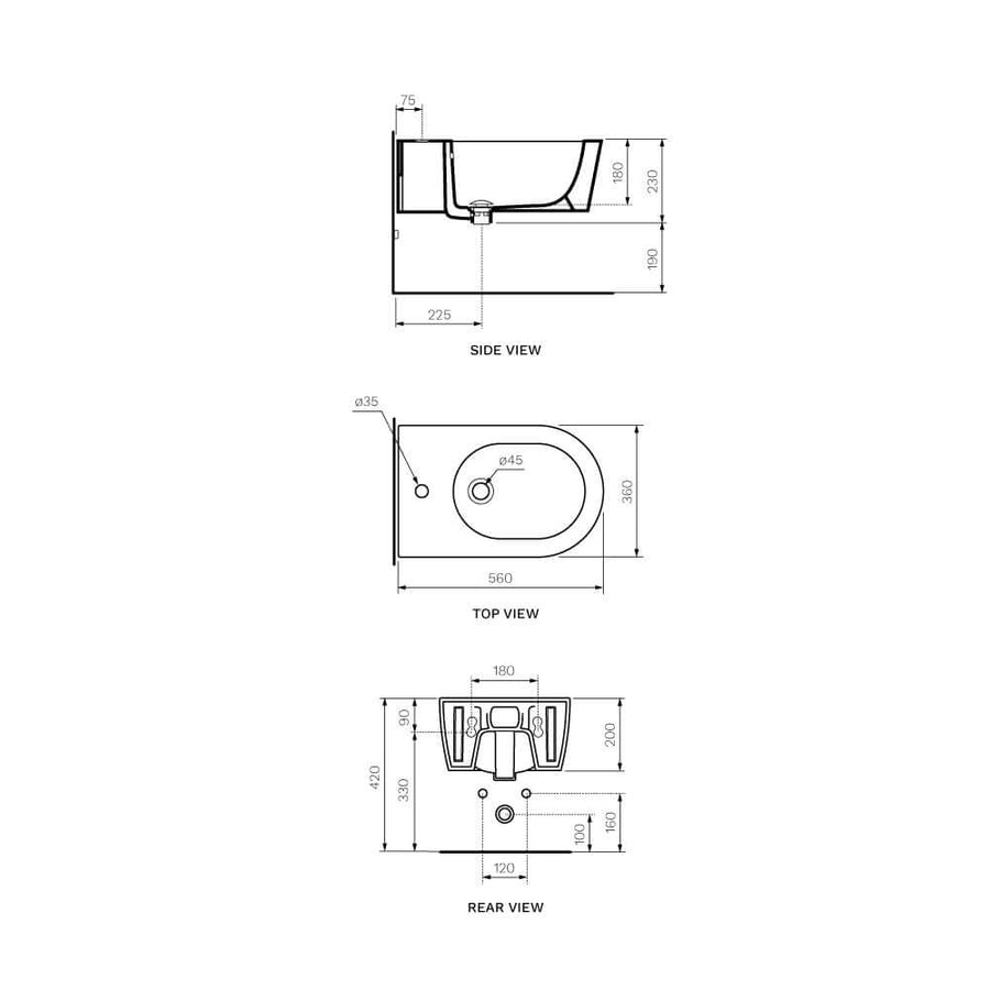 Link Wall Hung Bidet