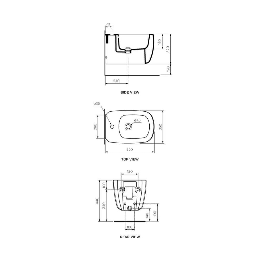 Mono Wall Hung Bidet