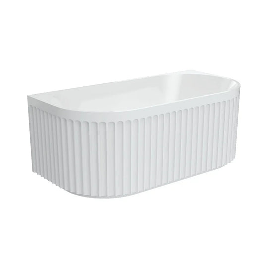 Eleanor Fluted Back-to-Wall Acrylic Bath