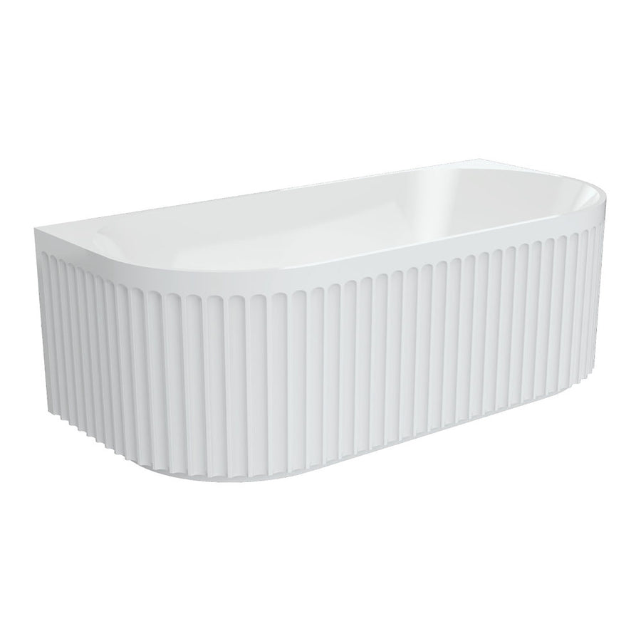 Eleanor Fluted Back-to-Wall Acrylic Bath