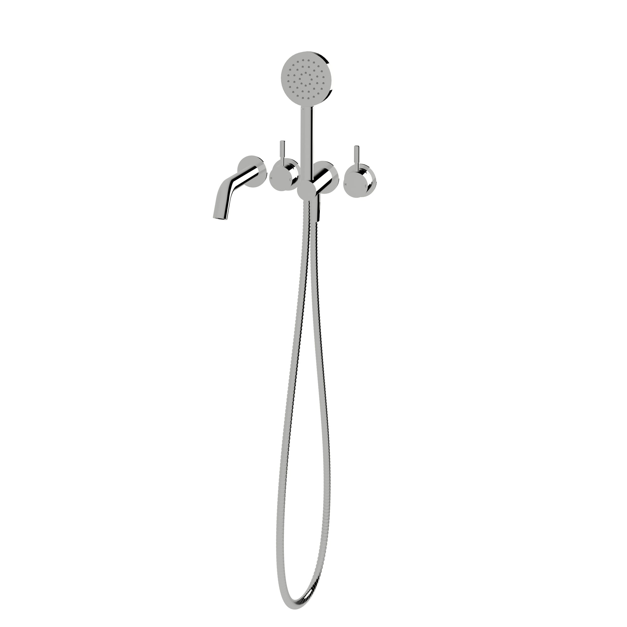 Sussex Virgo Bath Mixer System with Hand Shower 150mm - Fluted
