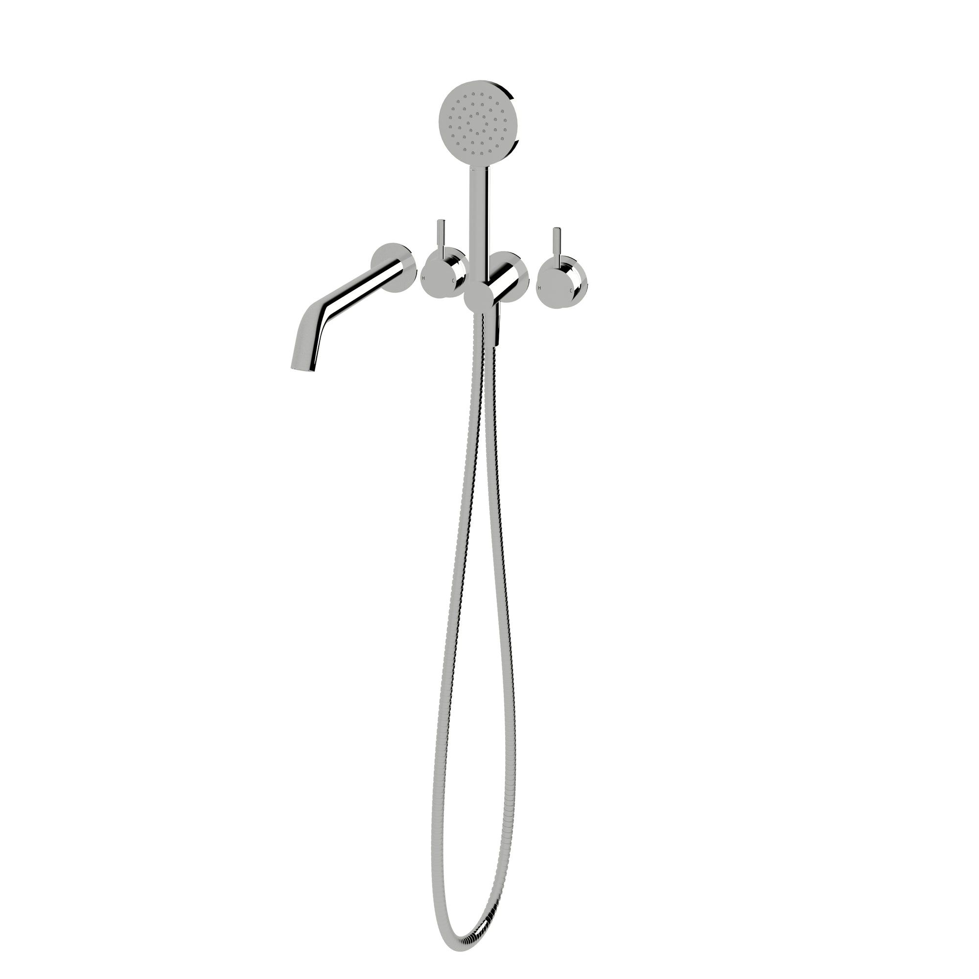 Sussex Virgo Bath Mixer System with Hand Shower 250mm  - Fluted