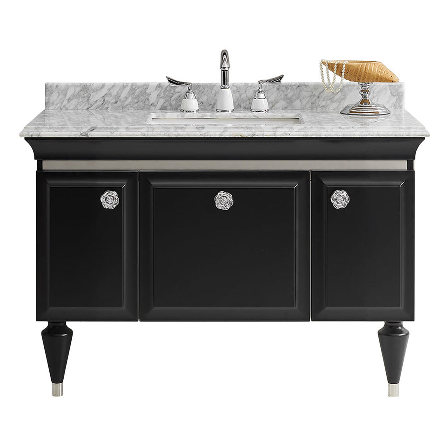 Glamour Silk 1200 Floor Cabinet with Marble Top 3 Tap Hole