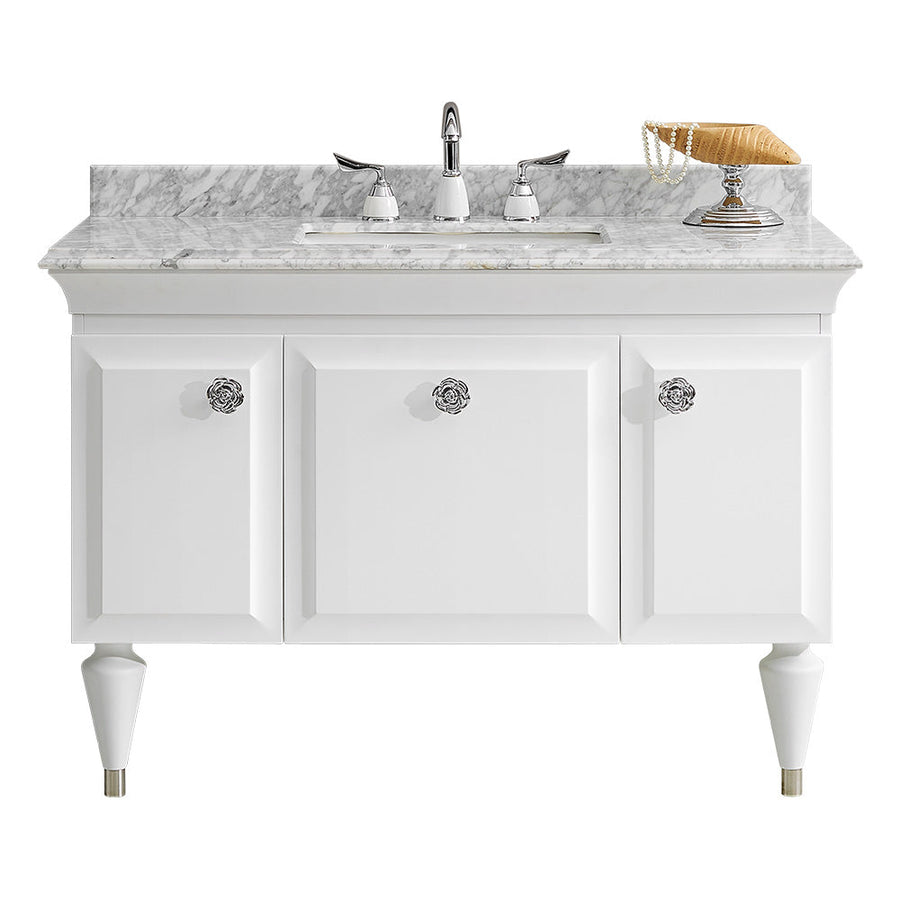 Glamour Silk 1200 Floor Cabinet with Marble Top 3 Tap Hole