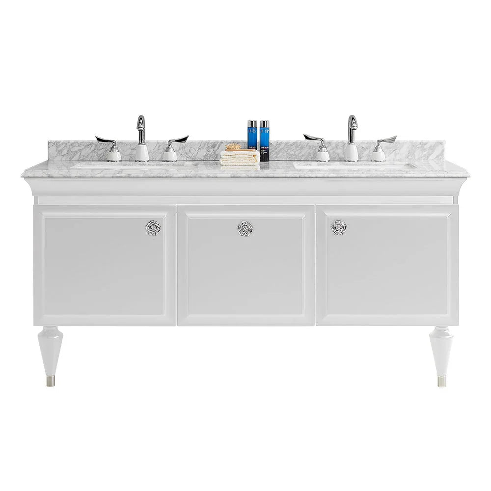 Glamour Silk 1600 Floor Cabinet with Marble Top 3 Tap Hole