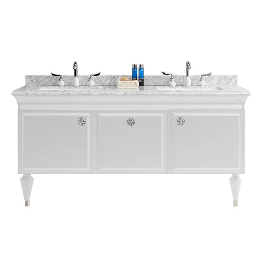 Glamour Silk 1600 Floor Cabinet with Marble Top 3 Tap Hole