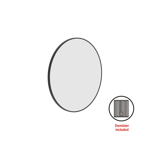 Georgia 600mmØ Round Framed Mirror with Mirror Demister