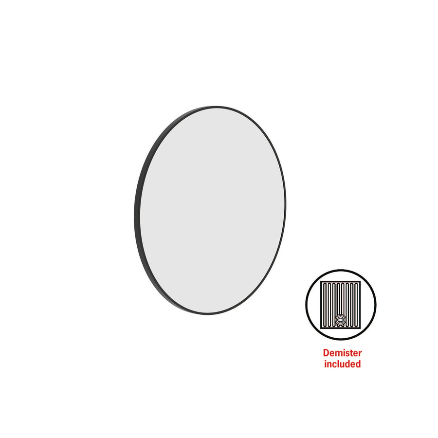 Georgia 600mmØ Round Framed Mirror with Mirror Demister