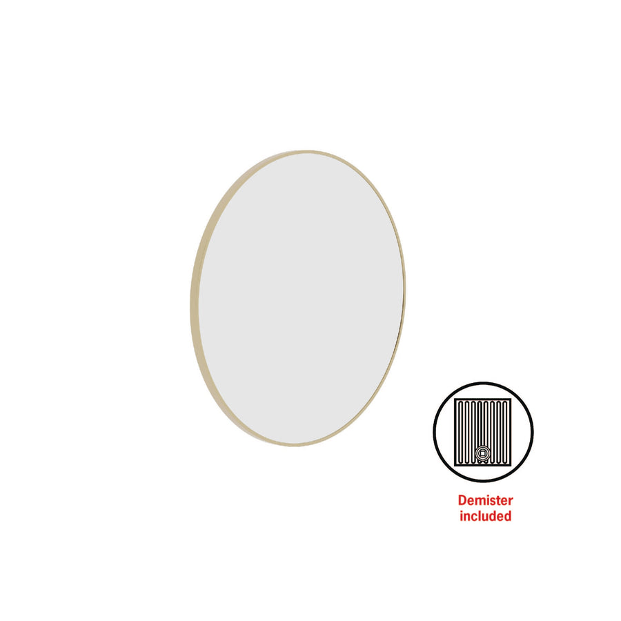 Georgia 600mmØ Round Framed Mirror with Mirror Demister