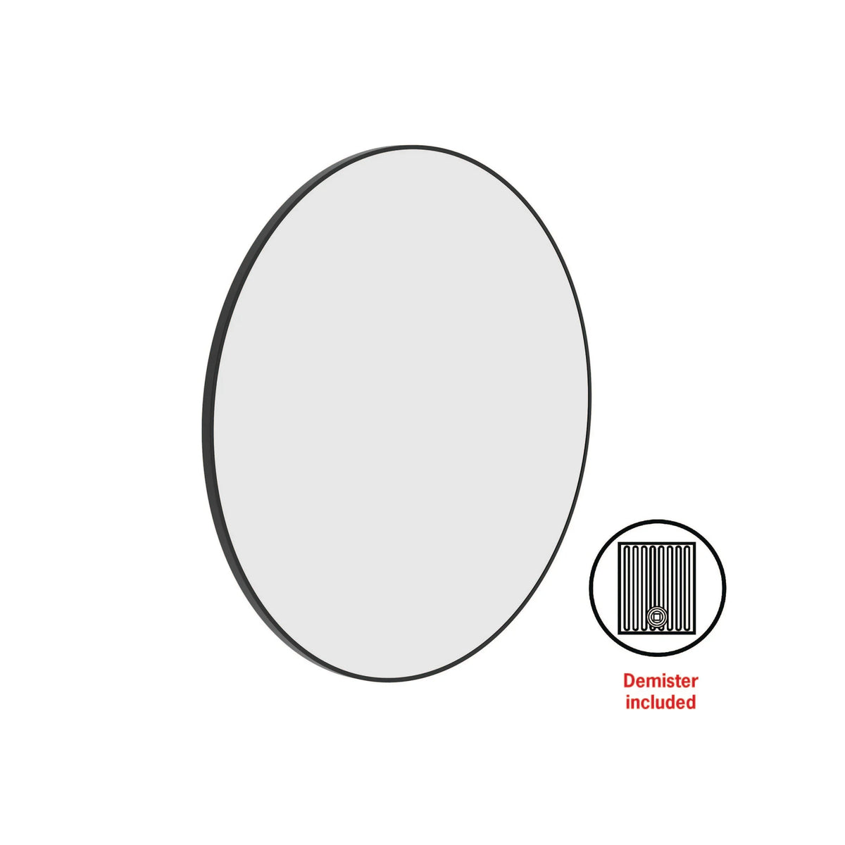 Georgia 900mmØ Round Framed Mirror with Mirror Demister