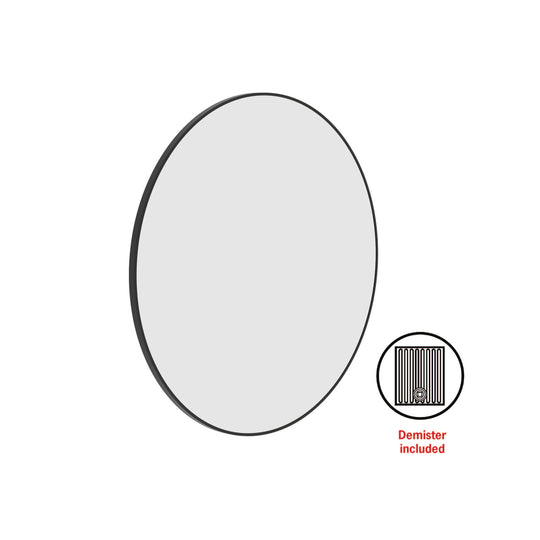 Georgia 900mmØ Round Framed Mirror with Mirror Demister