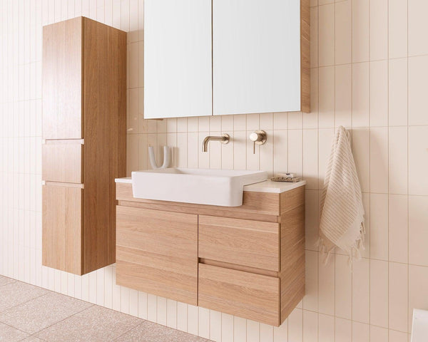 Glacier Door & Drawer Tallboy, Wall Hung