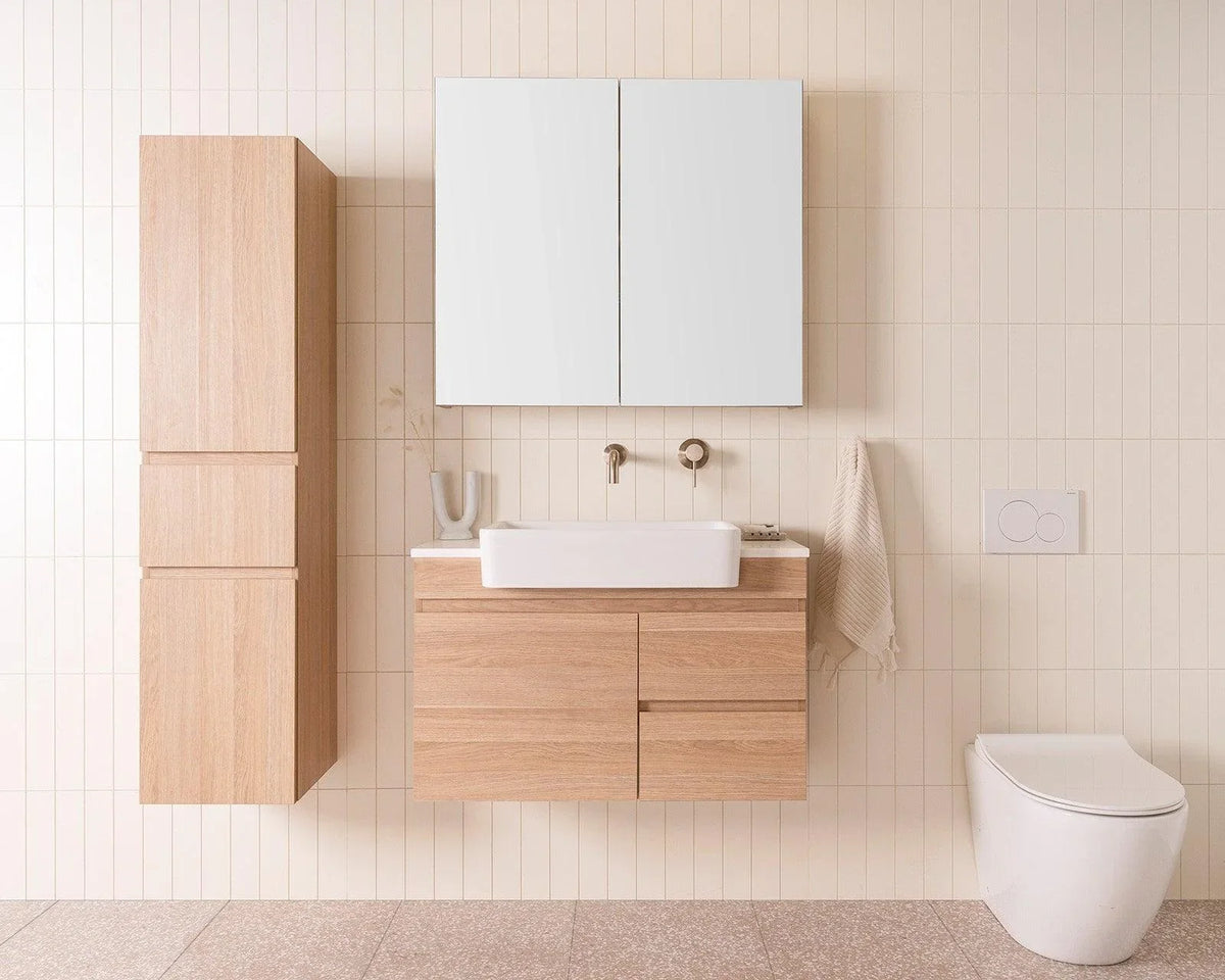 Glacier Door & Drawer Tallboy, Wall Hung