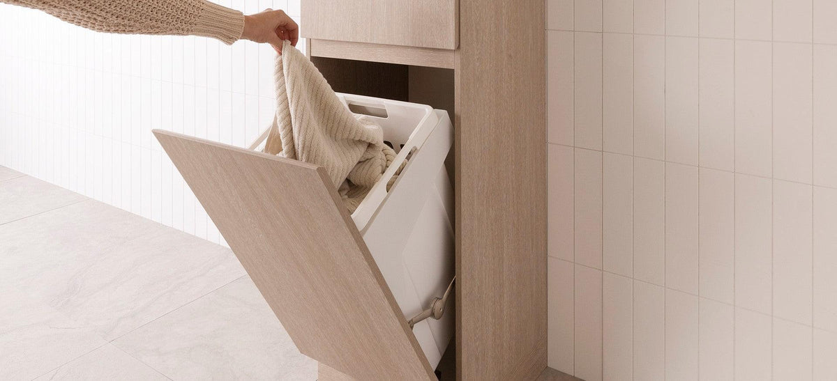 Glacier Hamper Tallboy, Wall Hung