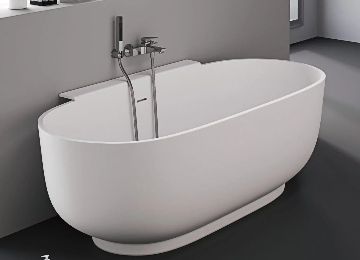 Abbey Stone Back-to-Wall Bath