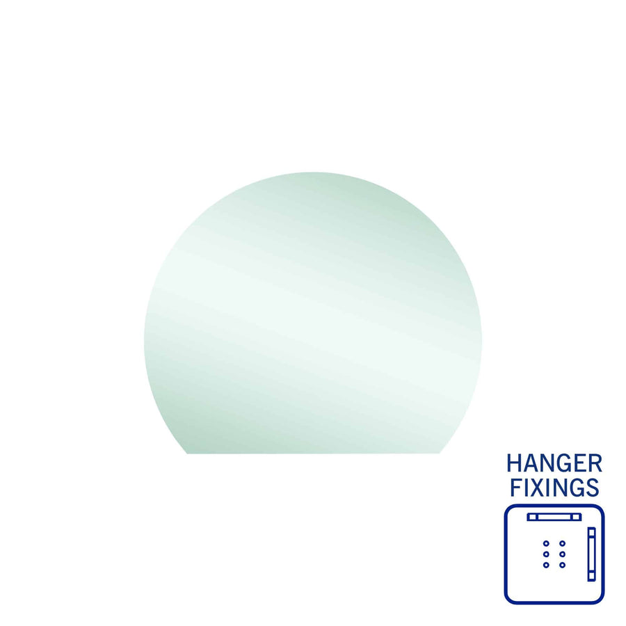 Hamilton D Shaped Polished Edge Mirror