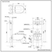 Hayon Wall Hung Toilet with S2 Washlet